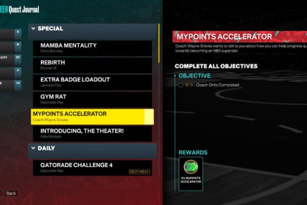 Mypoints Accelerator Nba 2K23 Quest
